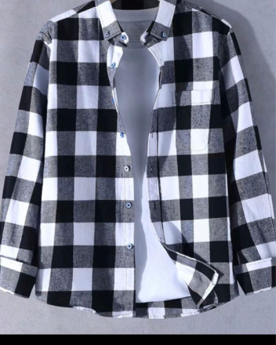 Blusa Camisa social Xadrez Masculina Manga Longa