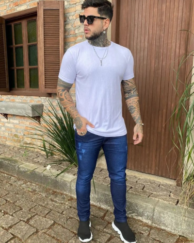 Calça Jeans Masculina Slim com Elastano _ Flow - 40