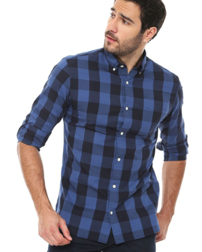 Camisa Jack & Jones Slim Xadrez Azul