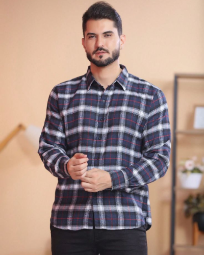 Blusa Camisa social Xadrez Masculina Manga Longa --