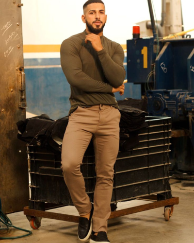 Calça Brim Slim Masculina Social Casual Sarja Premium